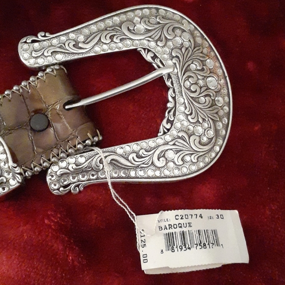 Nwt Bling Rhinestone Sparkle belt Silvertone main image 5